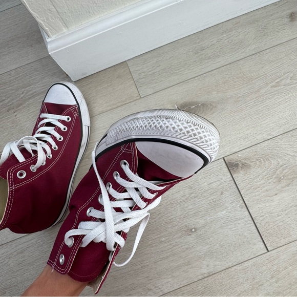 Converse Chuck Taylor All Star Maroon High-Top Sneakers - Picture 6 of 7